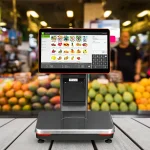 Balanza TPV HIOPOS TS20 Android con impresora y doble pantalla — imagen 2
